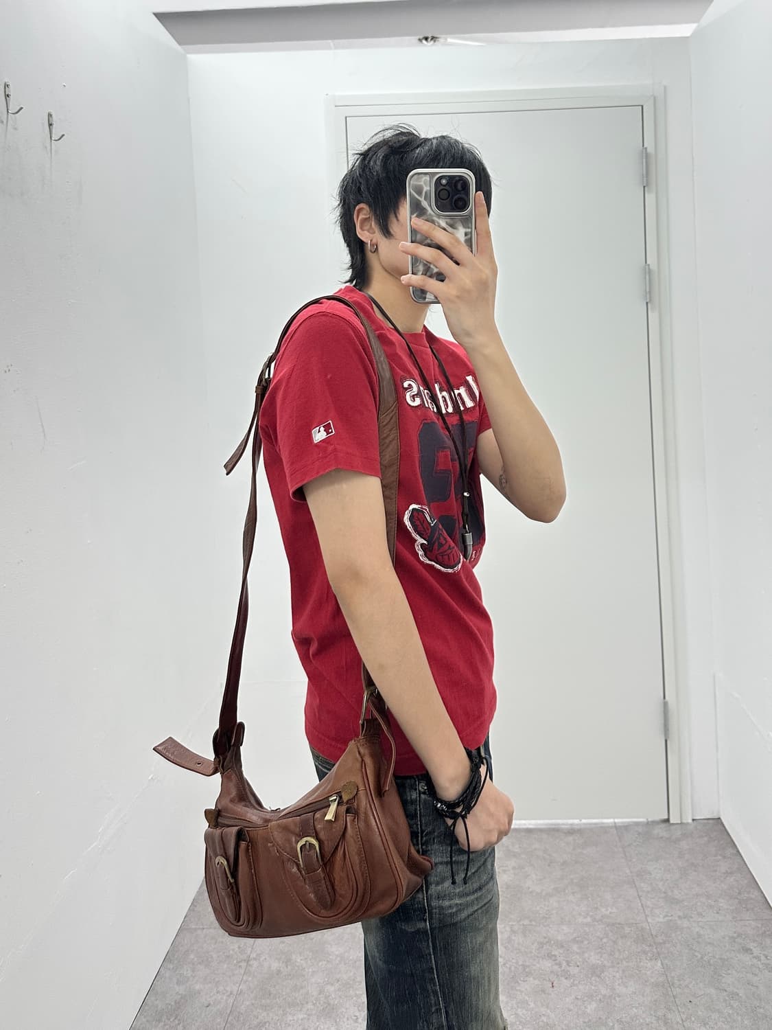 Vintage asile brown shoulder bag 상품이미지3