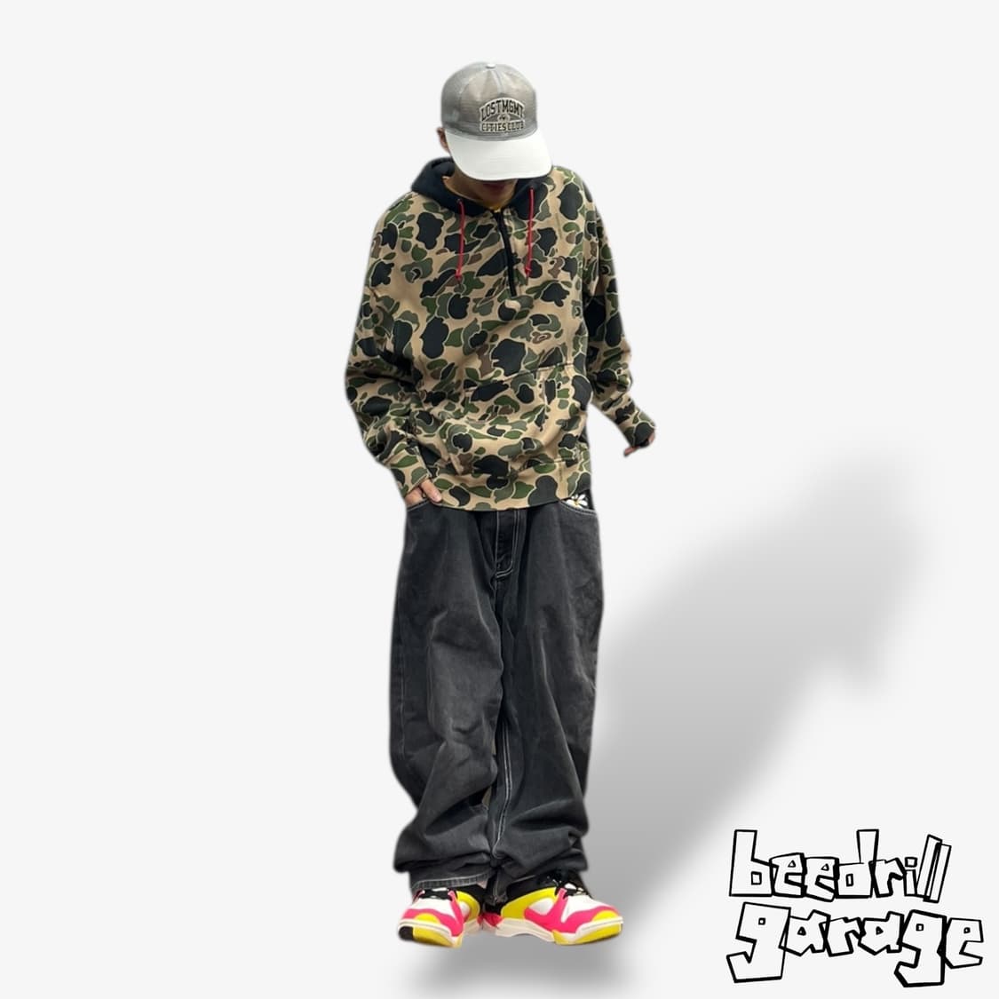 리바이스 덕 카모 1/4 후드티 상품이미지1