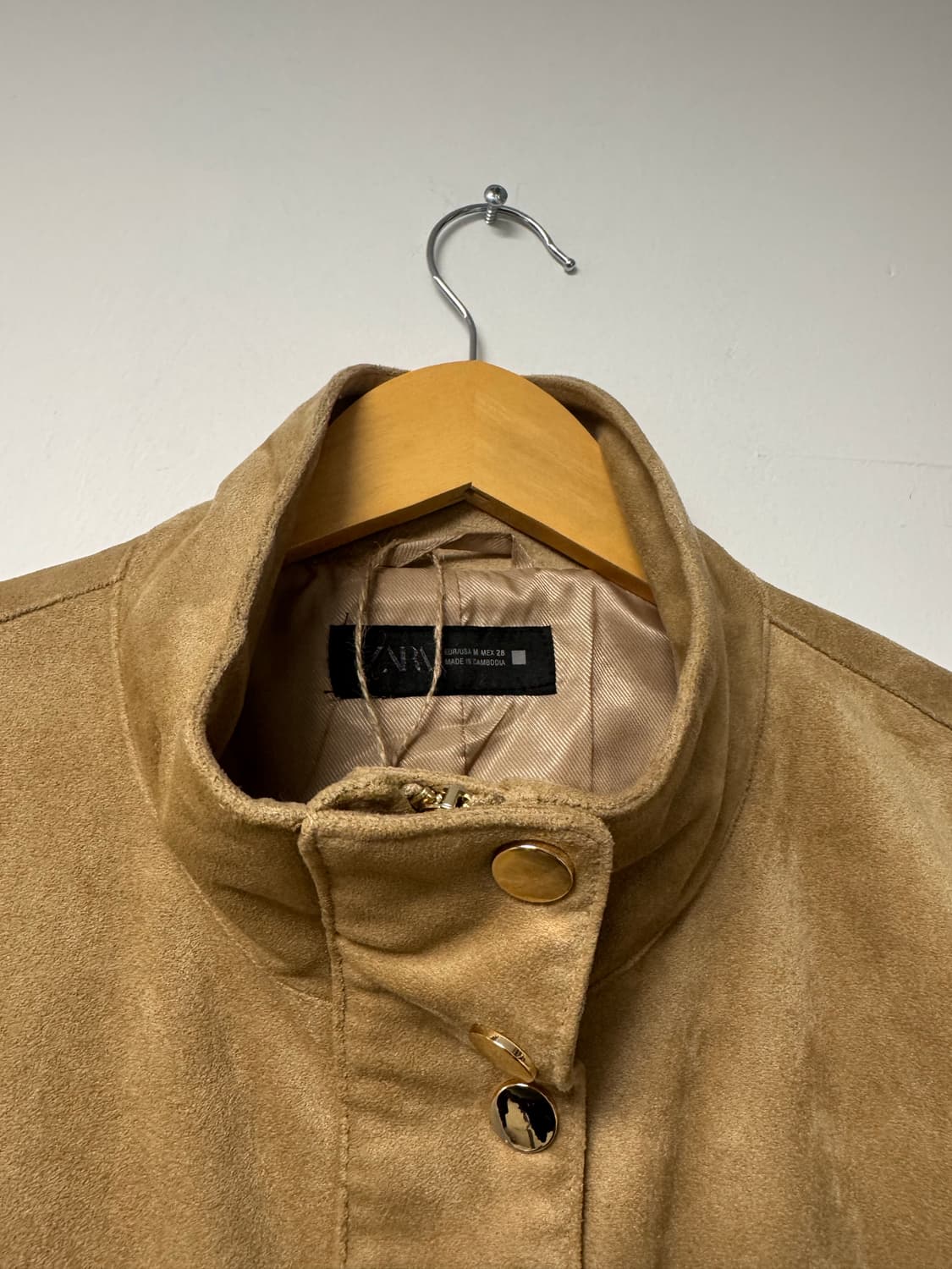 zara 자라 스웨이드 버튼업 금장버튼 자켓 M 상품이미지6