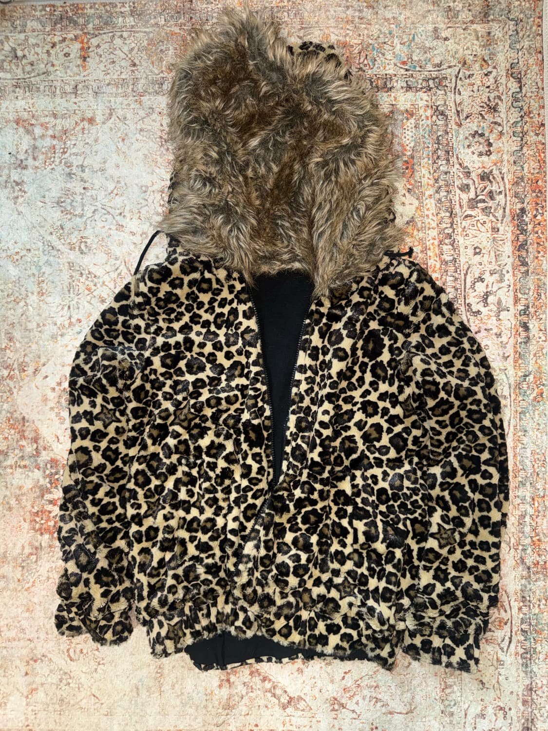 Vintage gyaru reversible hoodie zipup 상품이미지1