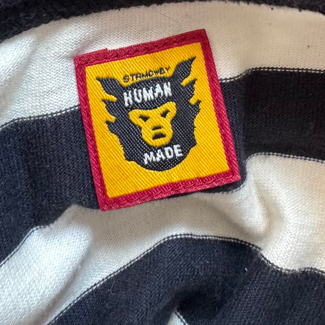 휴먼 메이드 스트라이프 롱슬리브 티셔츠 네이비 XL 팝니다 상품이미지4