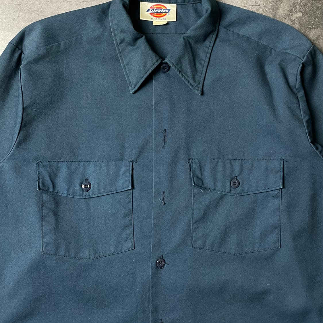 DICKIES 90s 디키즈 빈티지 블루 플랩포켓 워크 셔츠 A01006 상품이미지3