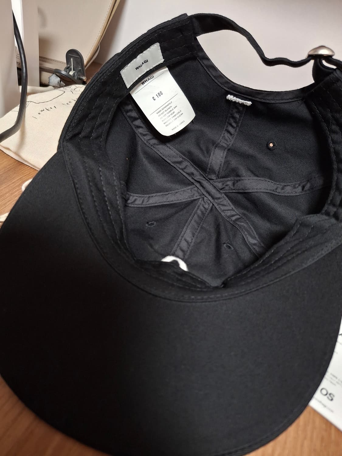 와기 볼캡 블랙 상품이미지2