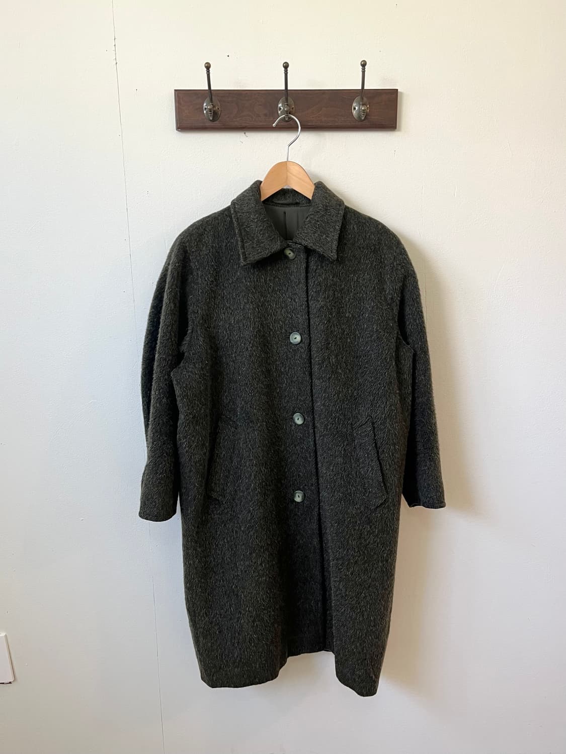 90’s SPORTMAXmara 올리브카키 알파카 코트 상품이미지2