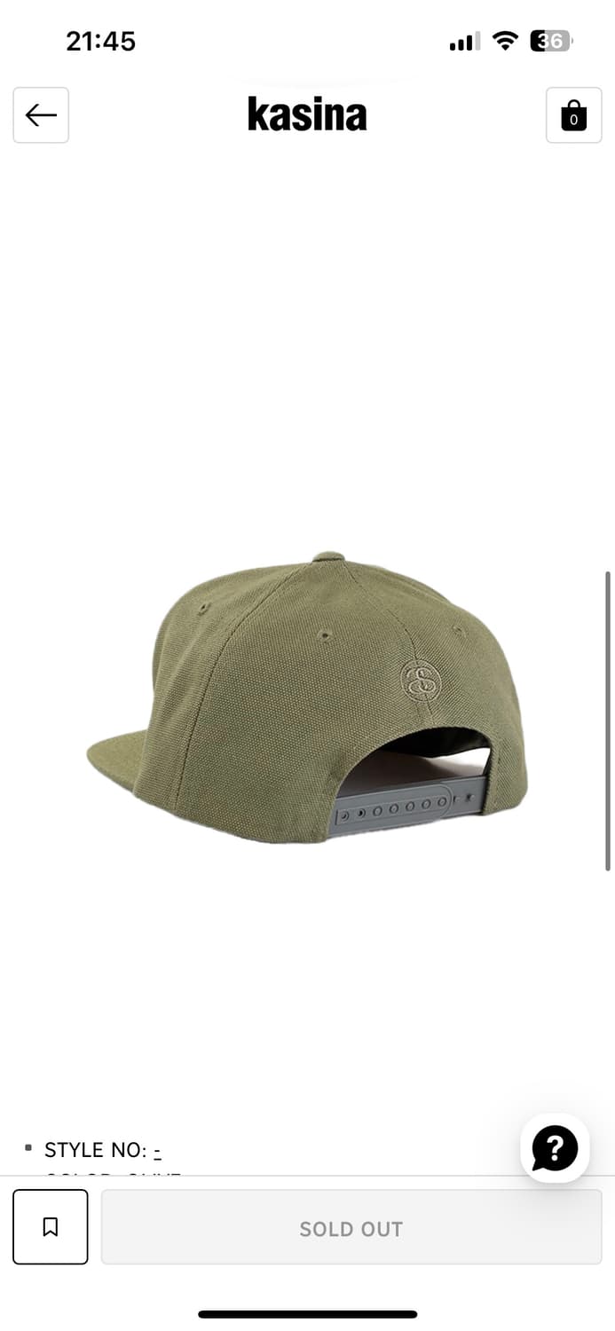 스투시 덕캔버스 스냅백 올리브 상품이미지2