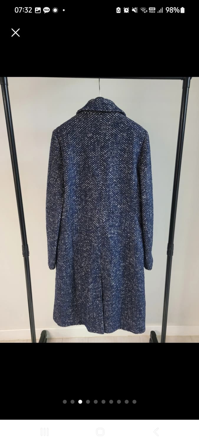 새상품) 라코스테 레귤러핏 더블버튼 울알파카 롱 코트36 (66) 상품이미지3