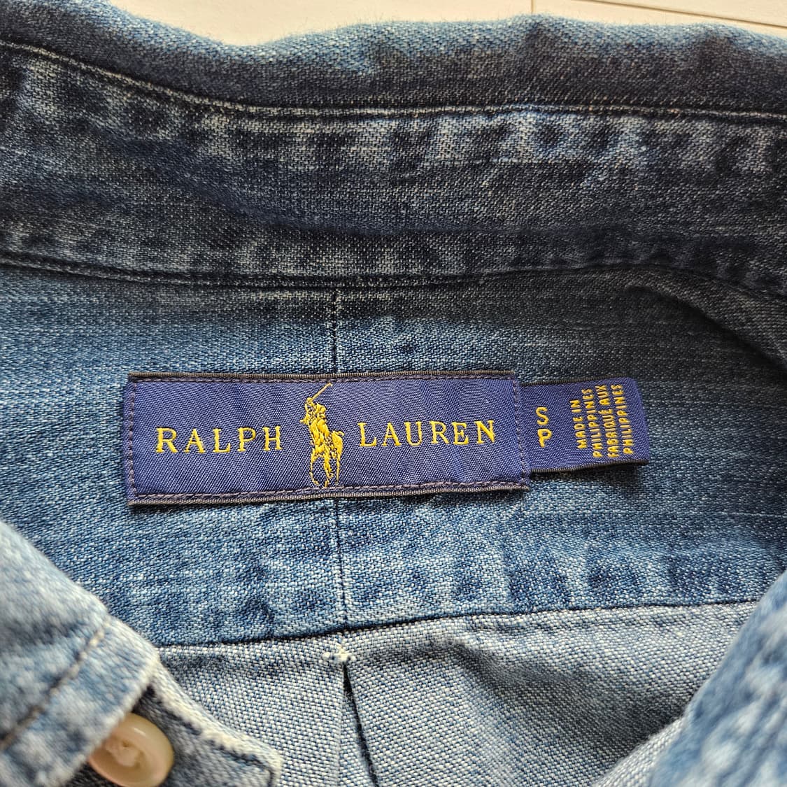 폴로 데님셔츠 클래식핏 S사이즈 상품이미지3