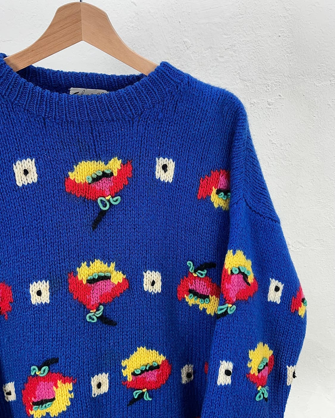 아메리칸 빈티지 주니퍼 플라워 아가일 니트 스웨터 상품이미지3