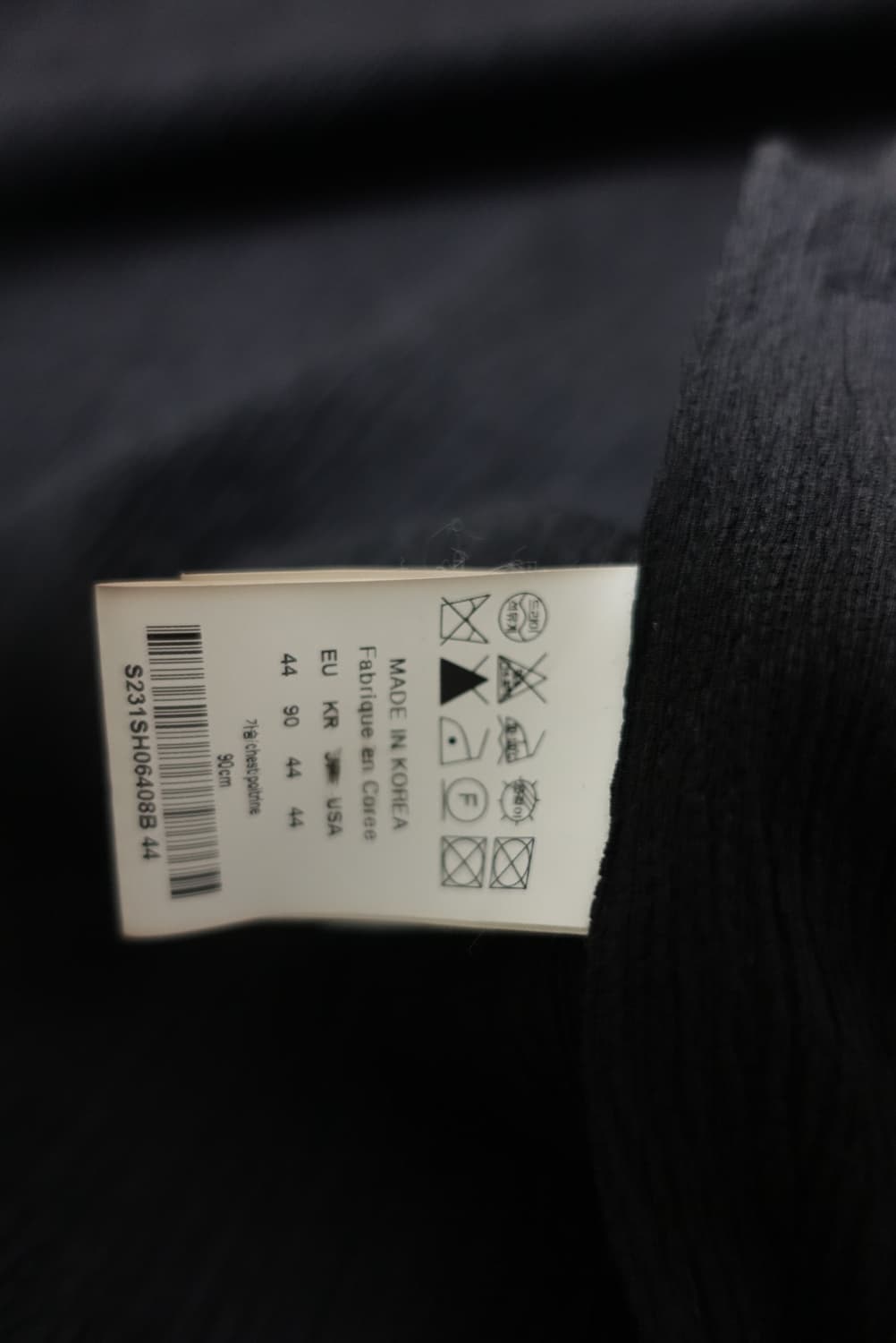 솔리드옴므 플리츠 셔츠 블랙 44사이즈 상품이미지5