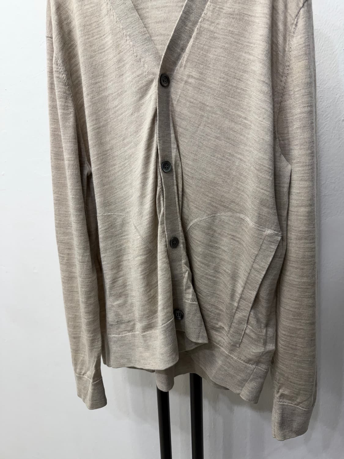 정품) COS 코스 남성 레귤러핏 베이지색 가디건 XL 상품이미지3