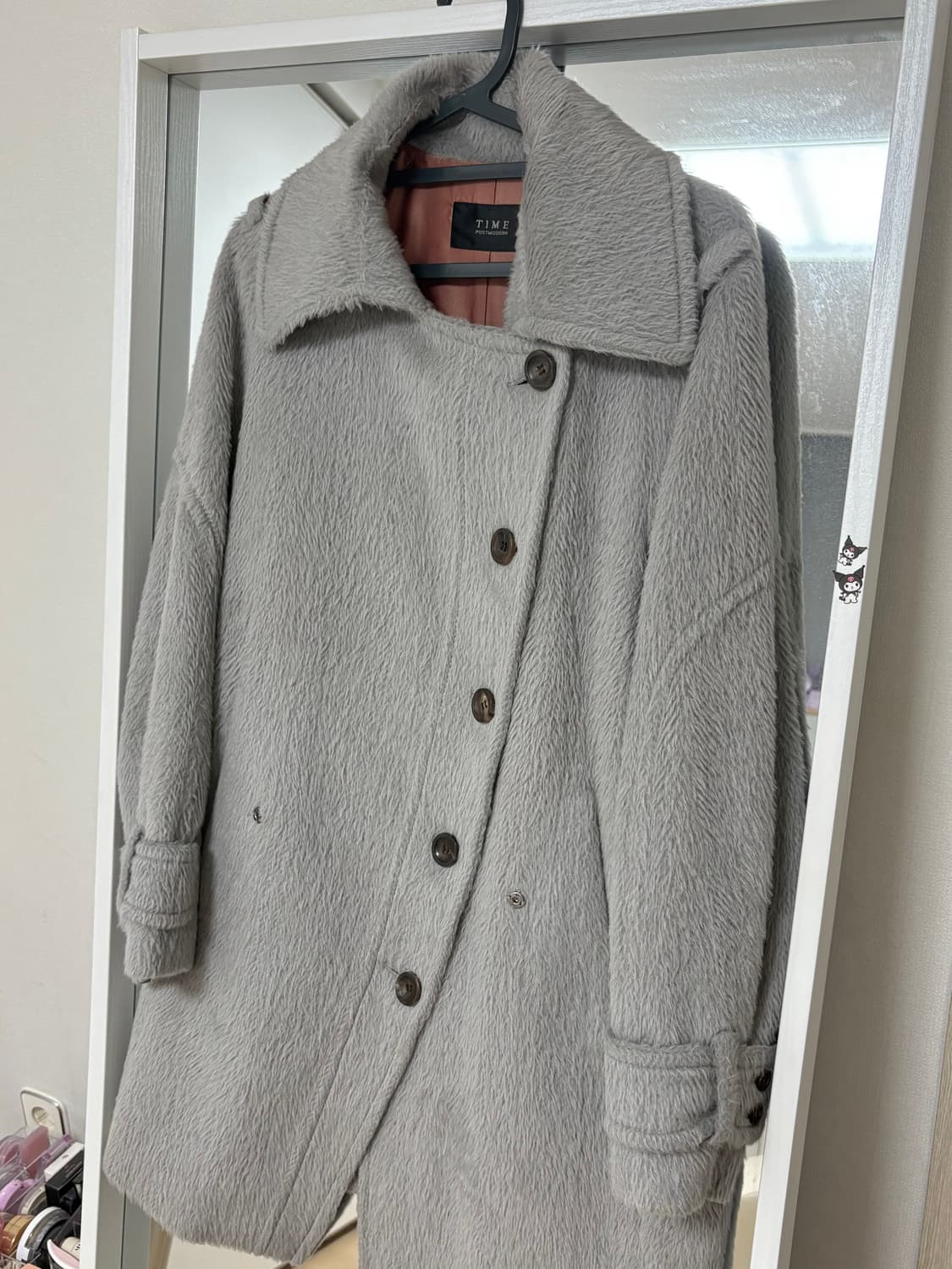 Time 그레이시 헤어리 하프코트 상품이미지3