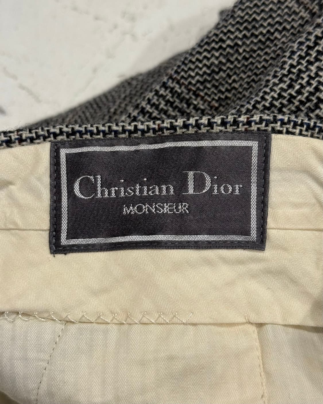 Dior 80~90s jpn 하운드투스 울 팬츠 상품이미지4