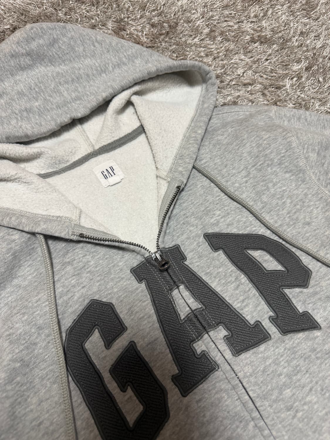[L] GAP 갭 집업후드 그레이 상품이미지1