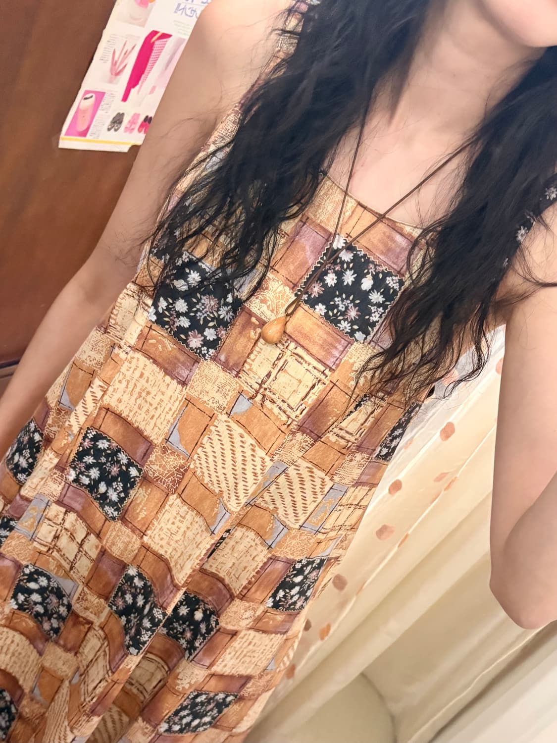 jpn vintage Boho Patchwork Maxi Dress 상품이미지1