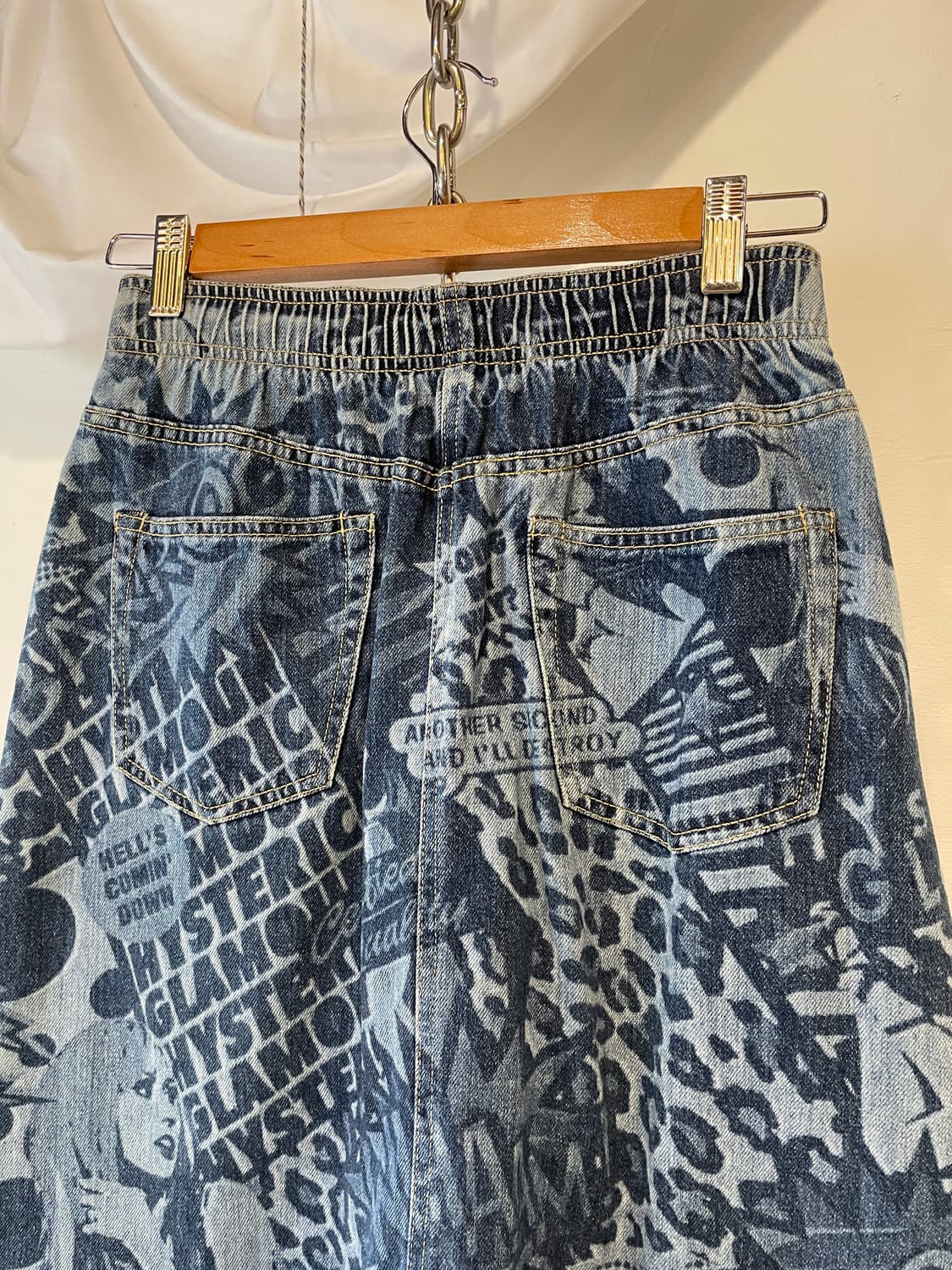 hysteric glamour 히스테릭글래머 카툰 데님 미디 스커트 상품이미지4
