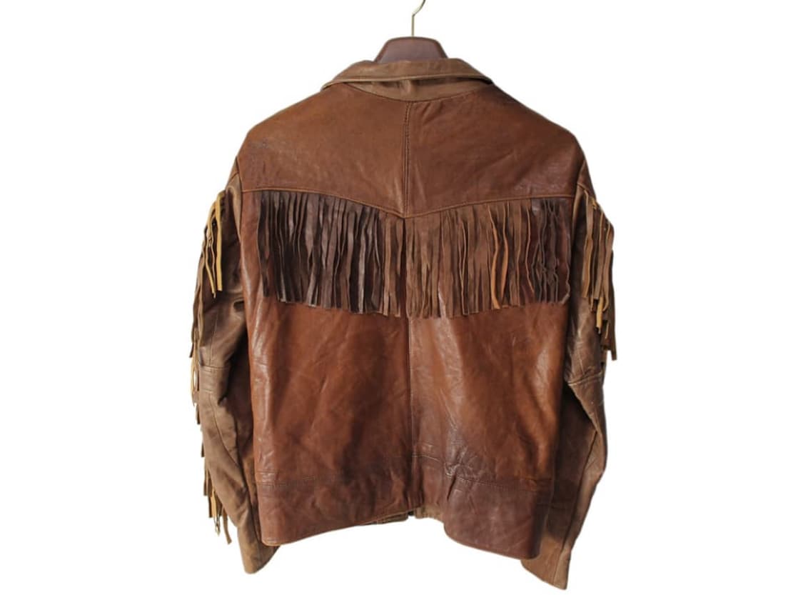 90s USA Danier 웨스턴 레더자켓 프린지 자켓 상품이미지4