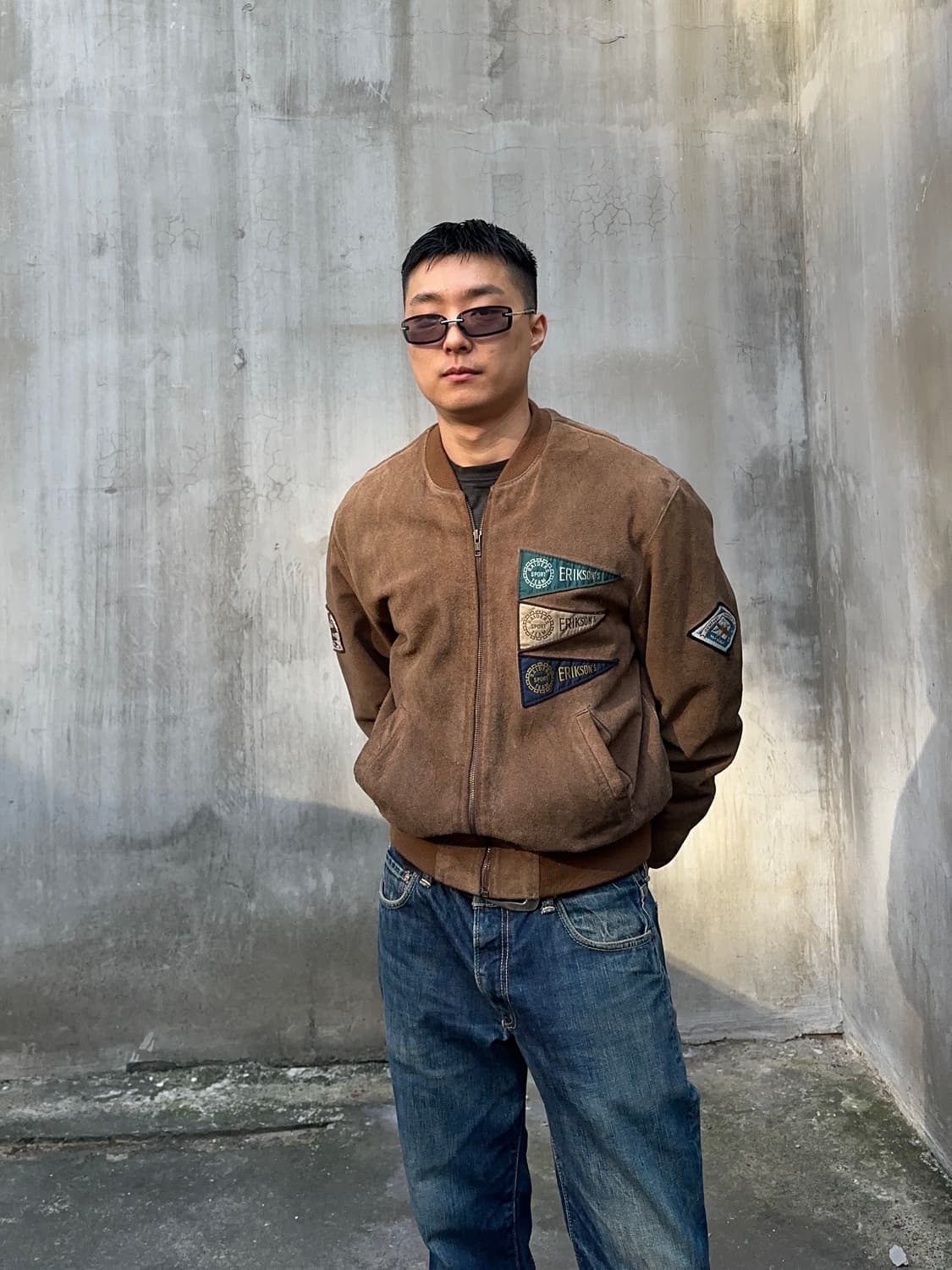 90’s Erickson’s Suede patch bomber JK 상품이미지1