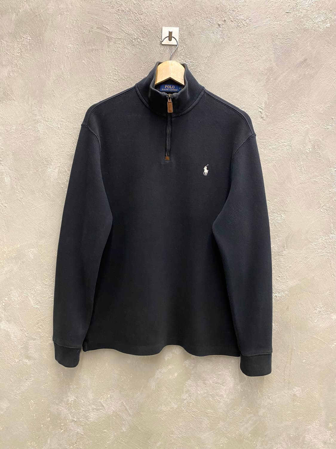 [M] Polo 폴로 랄프로렌 블랙 하프집업 코튼 니트 상품이미지3