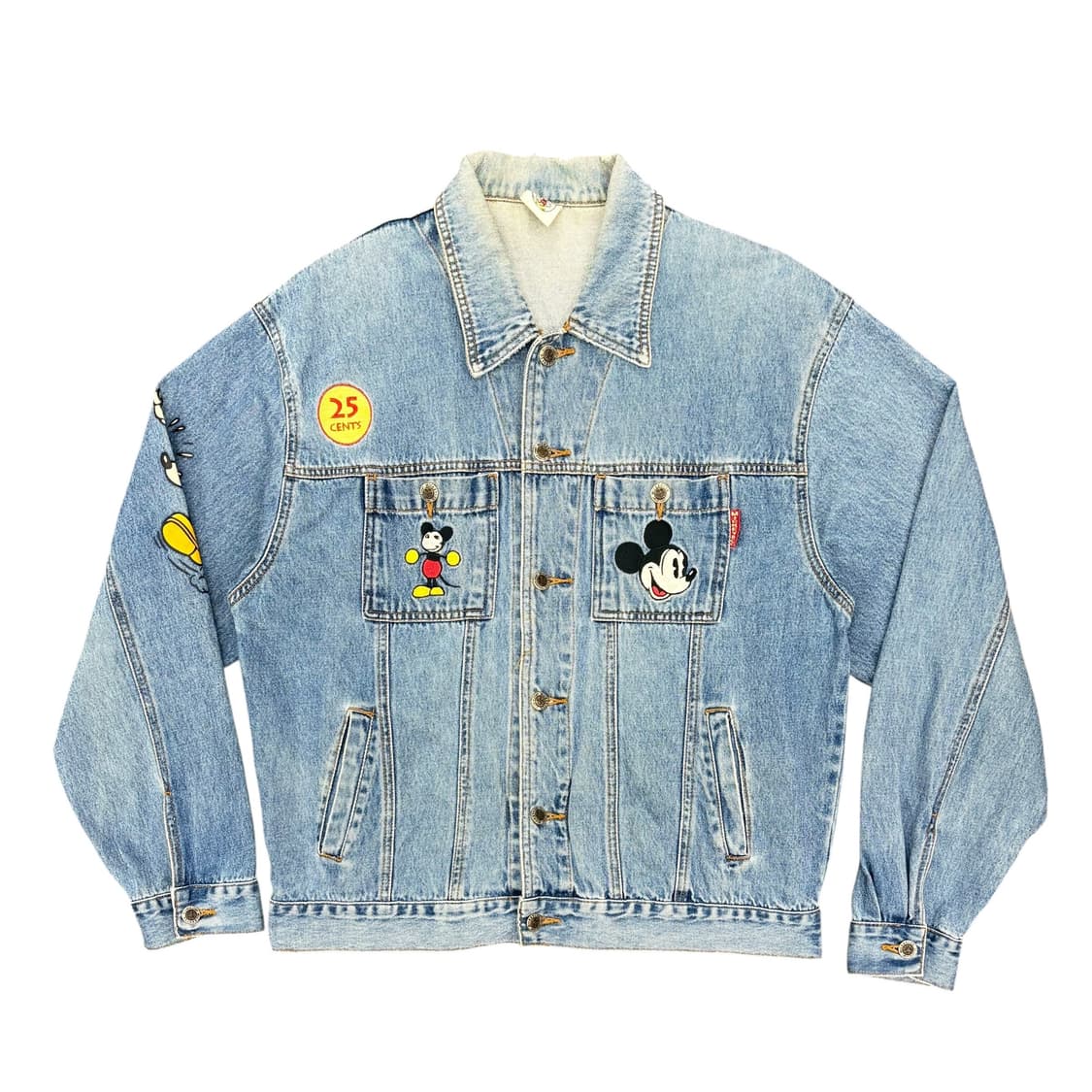 (XL) 90s 디즈니 미키마우스 데님 자켓 청자켓 상품이미지1
