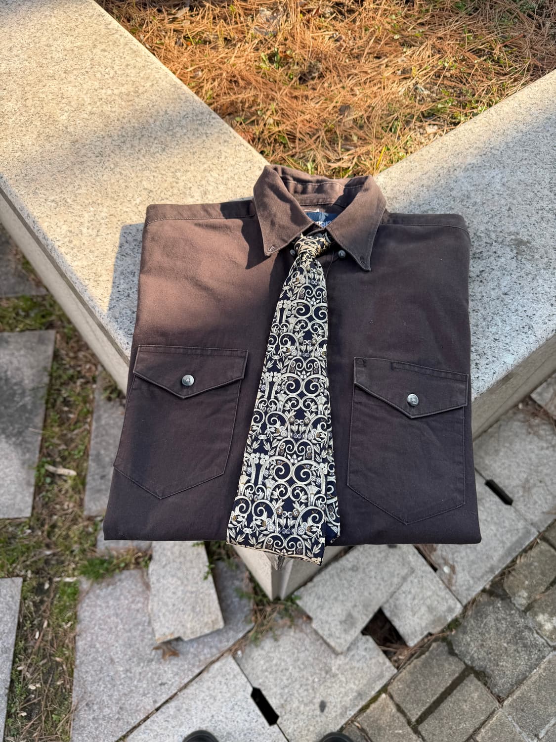 90s Daks 닥스 페이즐리 실크 타이 상품이미지1