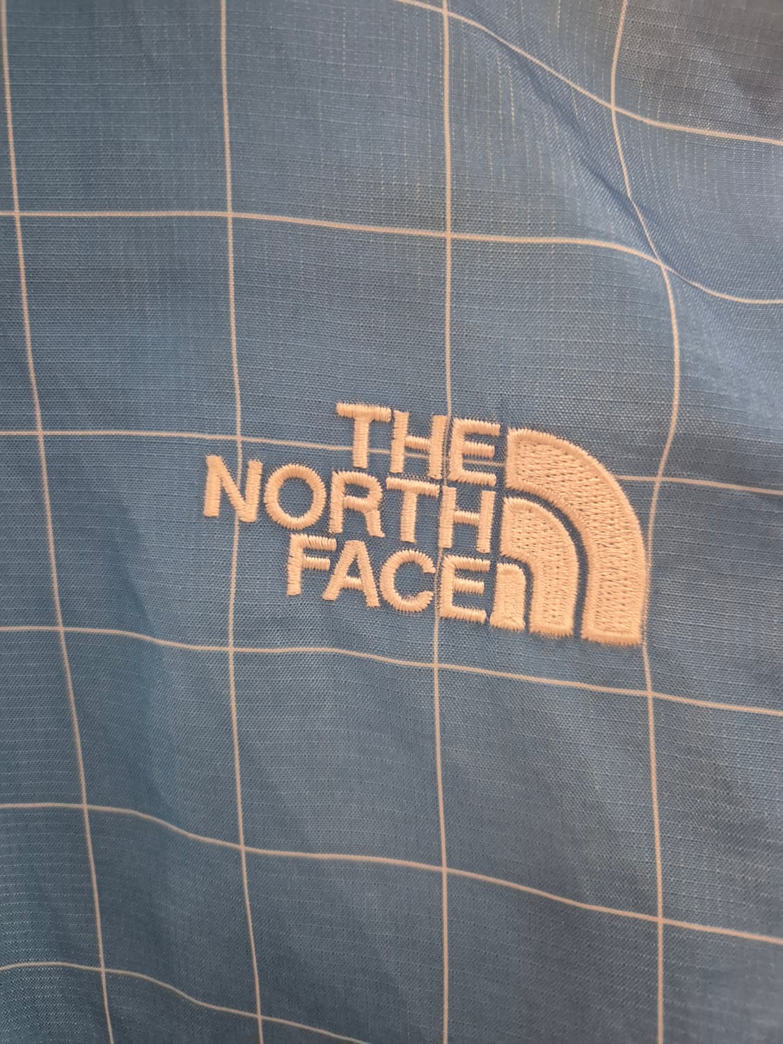 노스페이스 체크 바람막이 블루 L 상품이미지4