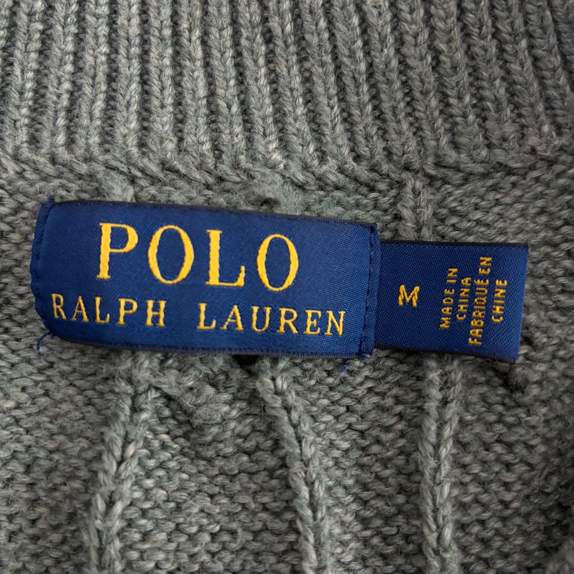 Polo 폴로 랄프로렌 신형 올리브 케이블 쿼터집업 니트 상품이미지6
