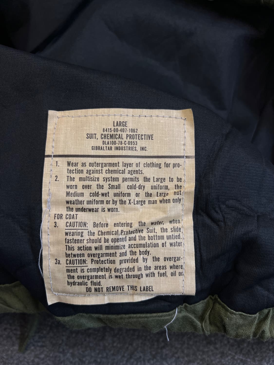 70`s U.S.Army 케미컬 프로텍티브 자켓 L 상품이미지7