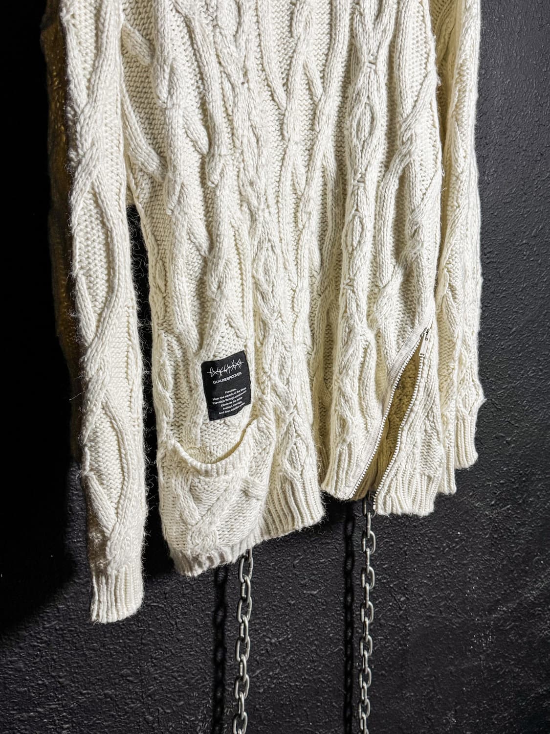 GU × UNDERCOVER – Cable Knit Zip Sweater 상품이미지3