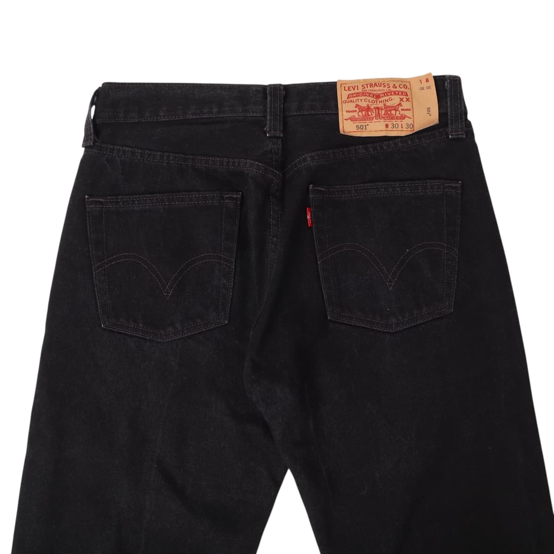 리바이스 501 블랙 스트레이트 레그 버튼플라이 데님팬츠 상품이미지5