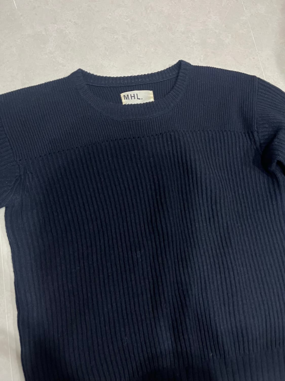 Mhl 네이비 니트 상품이미지2