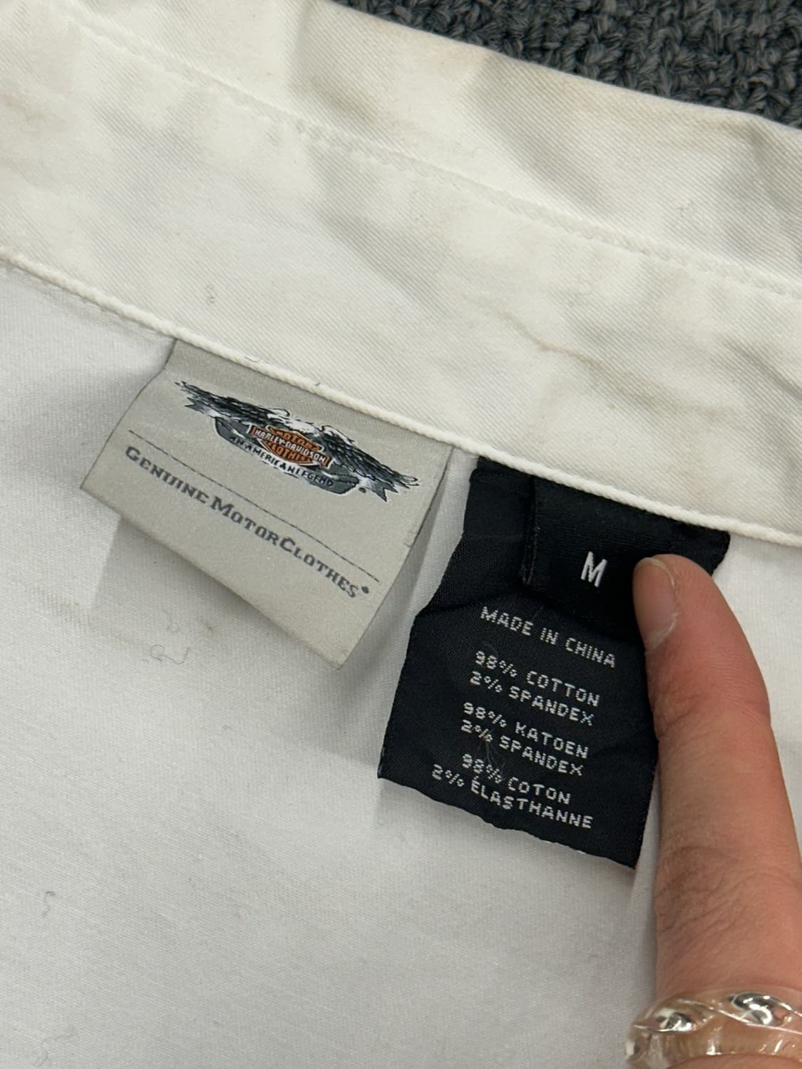 M)할리데이비슨 vintage 여성 v넥 반팔 집업 상품이미지3