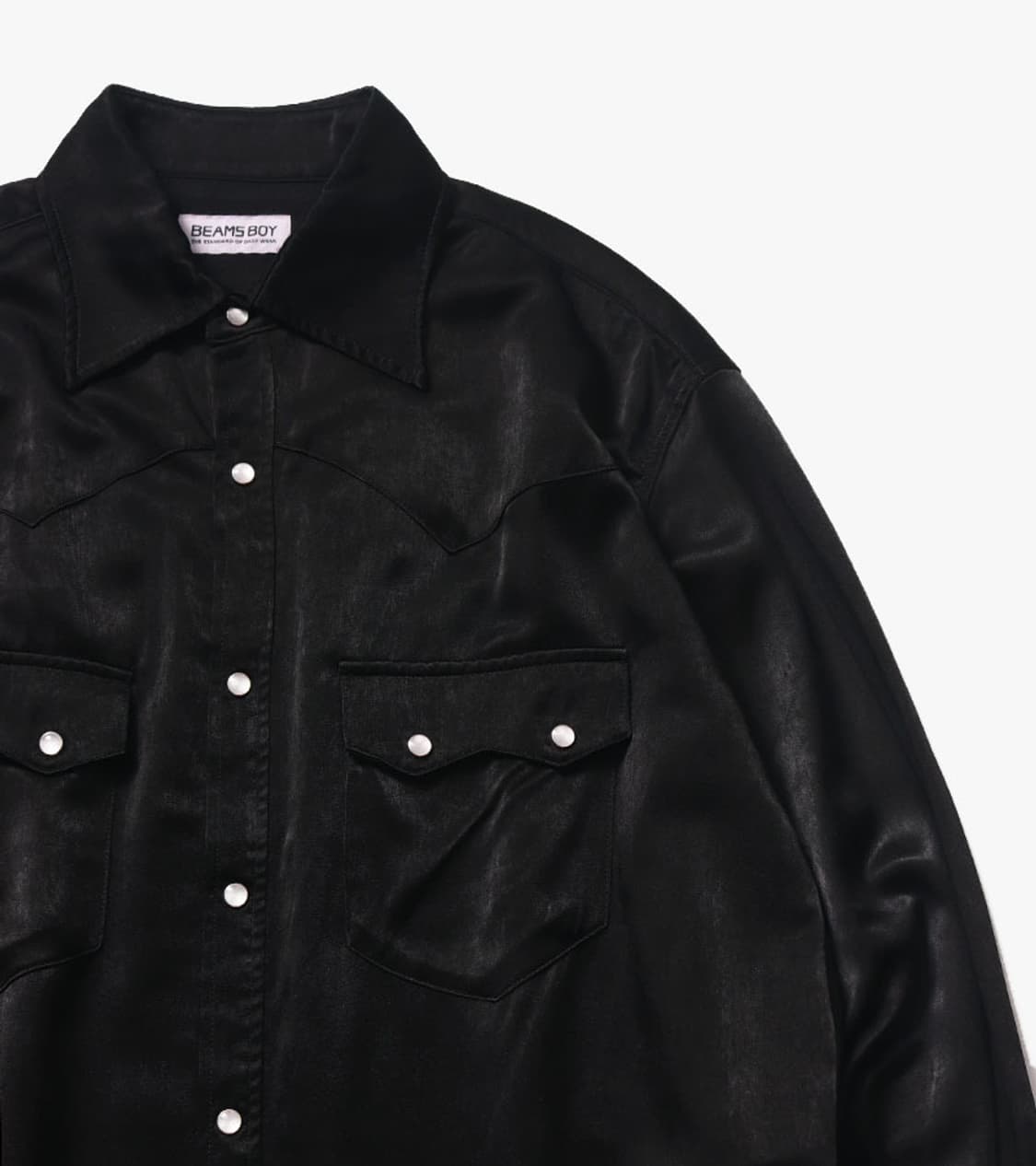 BEAMS BOY - 25FW SATIN WESTERN SHIRT 상품이미지5