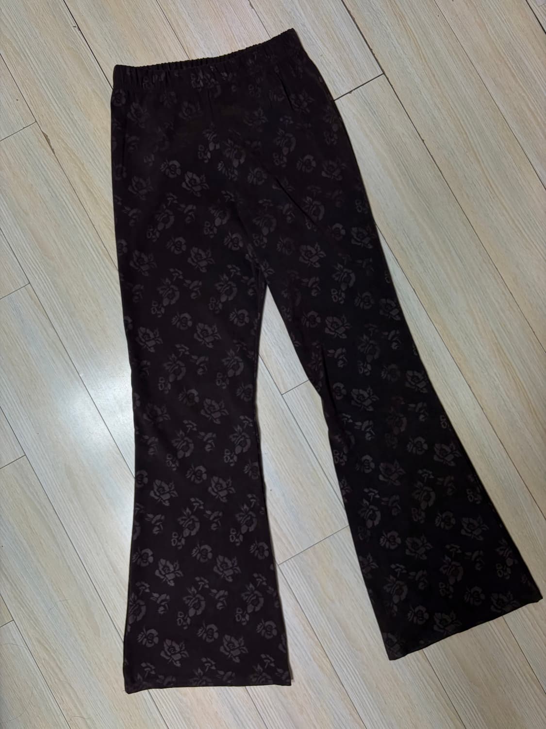 에이블리) 자가드 빈티지 부츠컷 롱 밴딩팬츠 상품이미지7