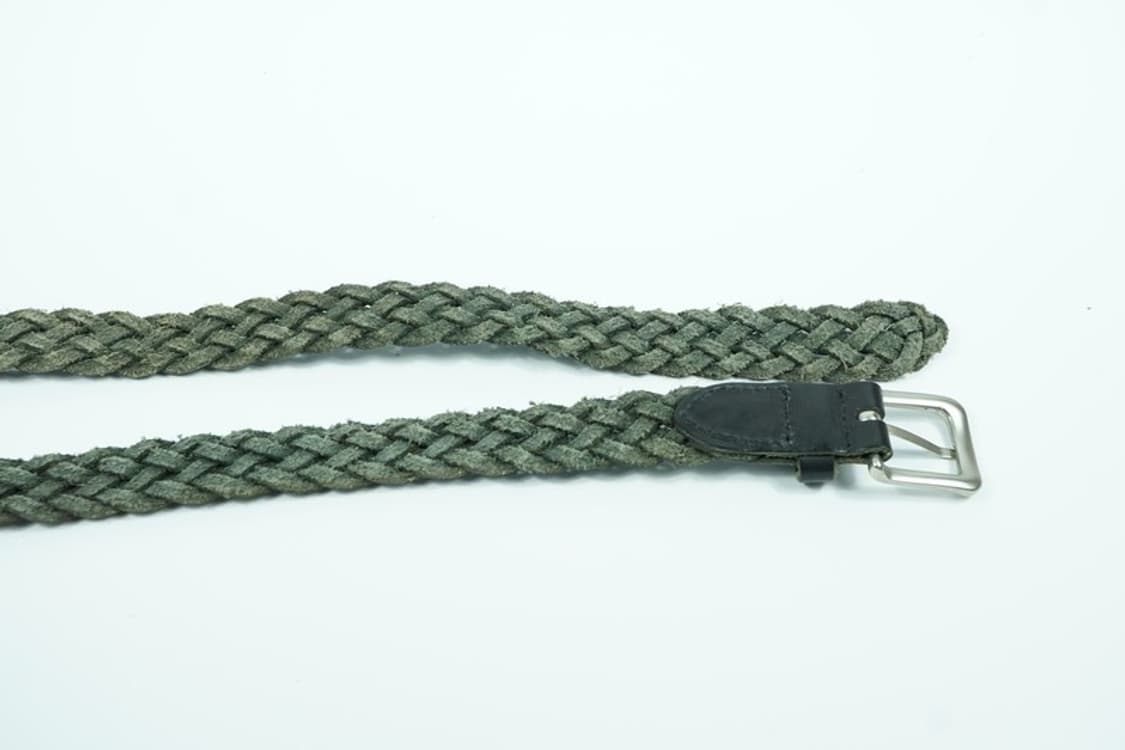 아메카지 클래식 레더 짜임 블랙 위빙 벨트 상품이미지6