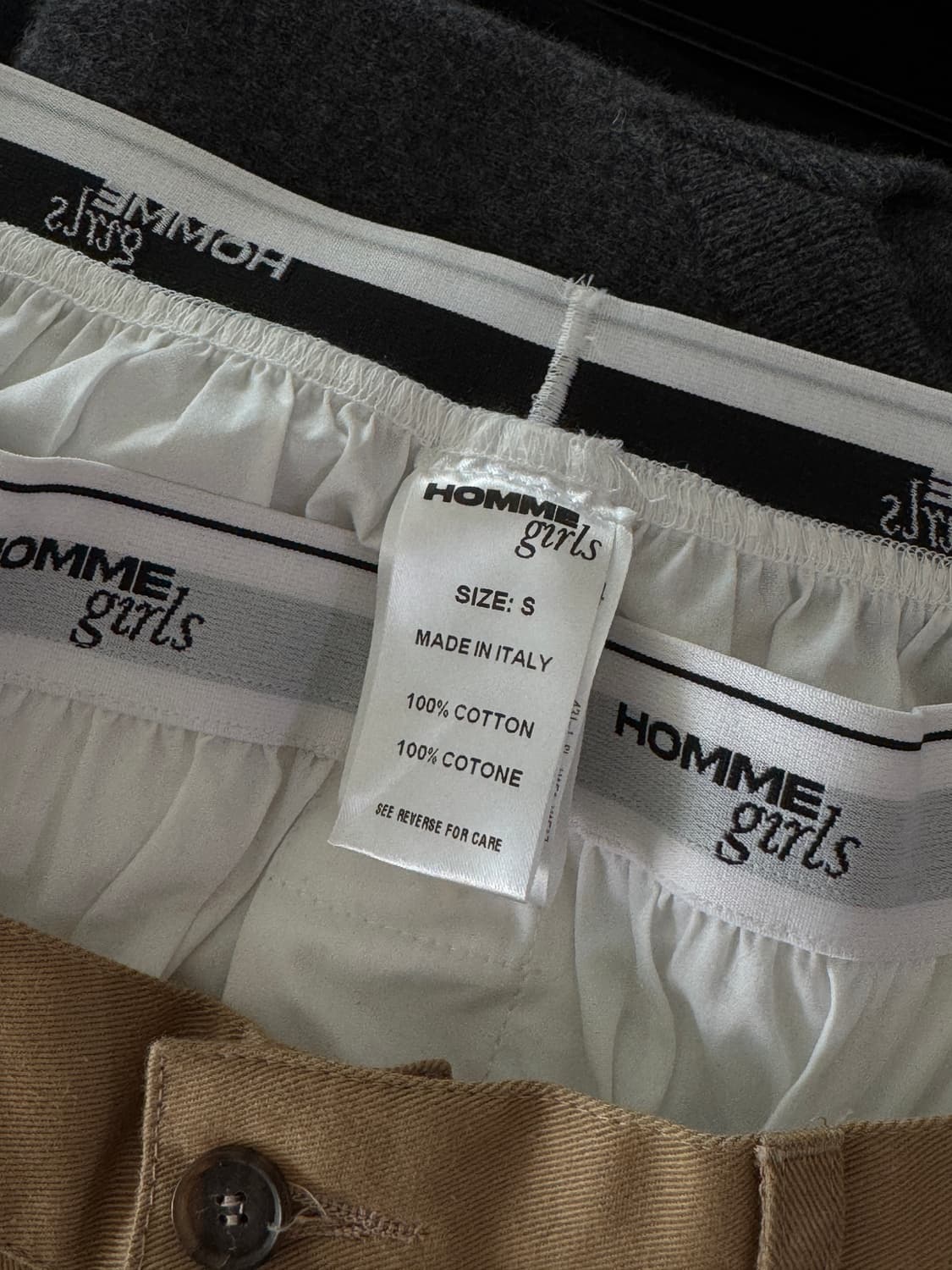 Homme girls 옴므걸즈 베이지 레이어드 슬랙스 상품이미지9