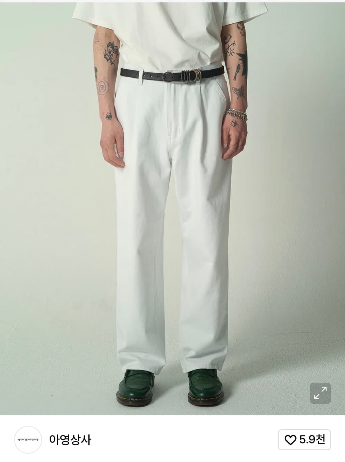 아영상사 화이트 진 새상품 상품이미지1