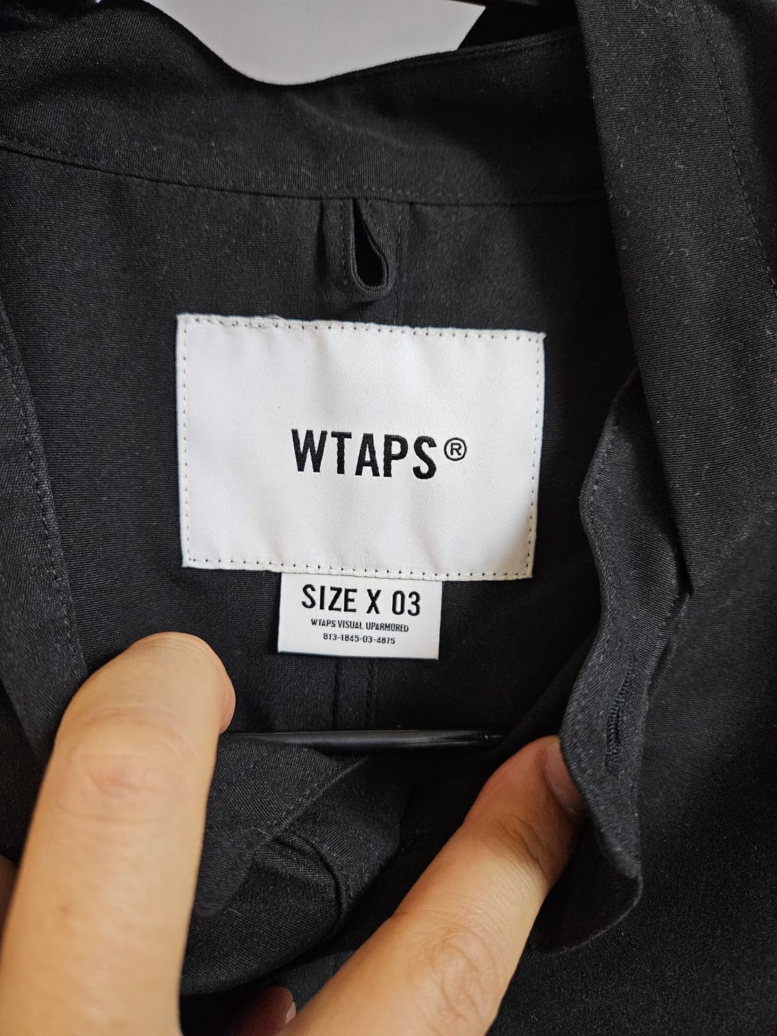더블탭스 WTAPS 후드 셔츠 블랙 X03 새상품 상품이미지8