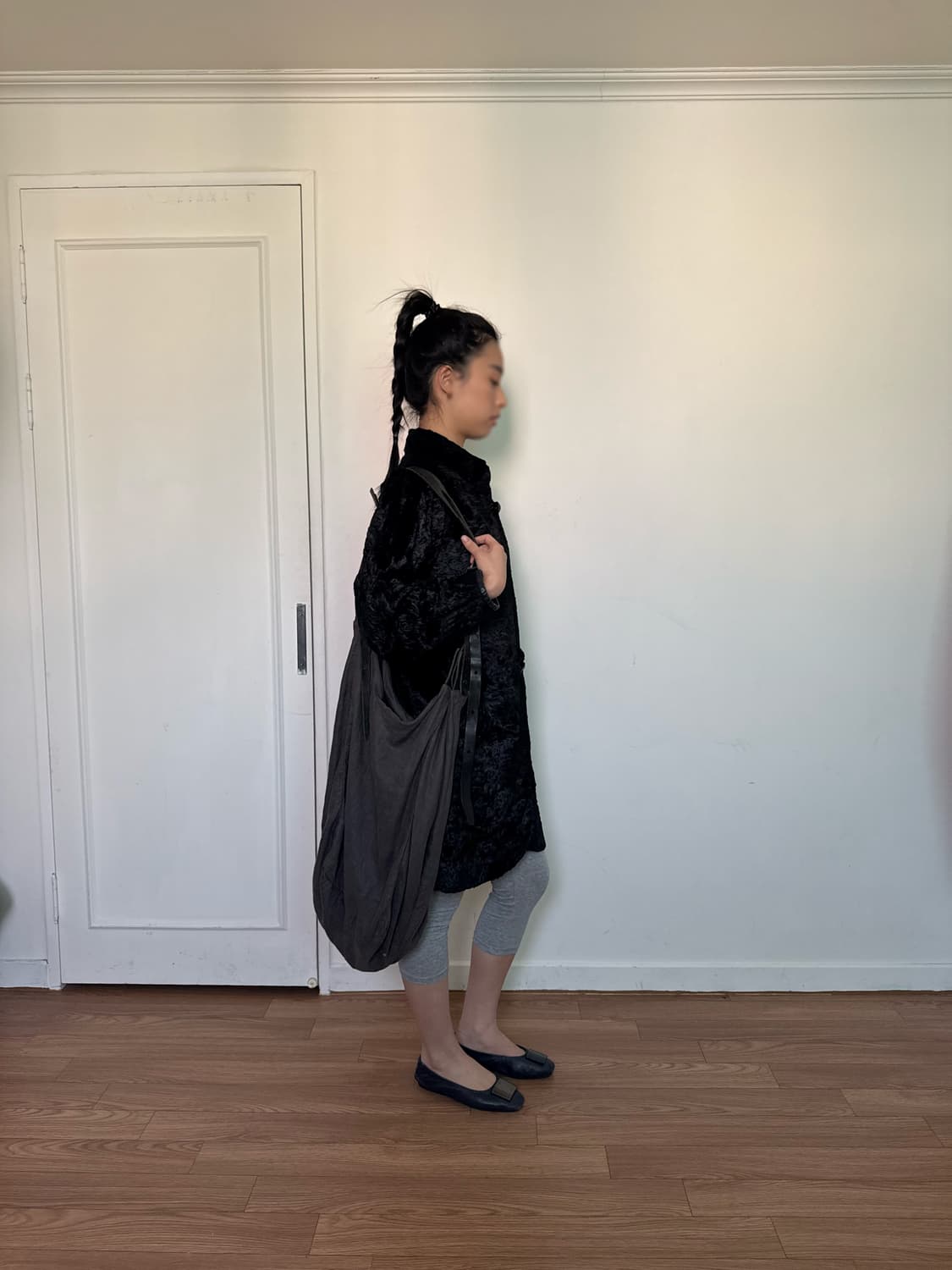 차이나 넥 카라 코트 상품이미지3