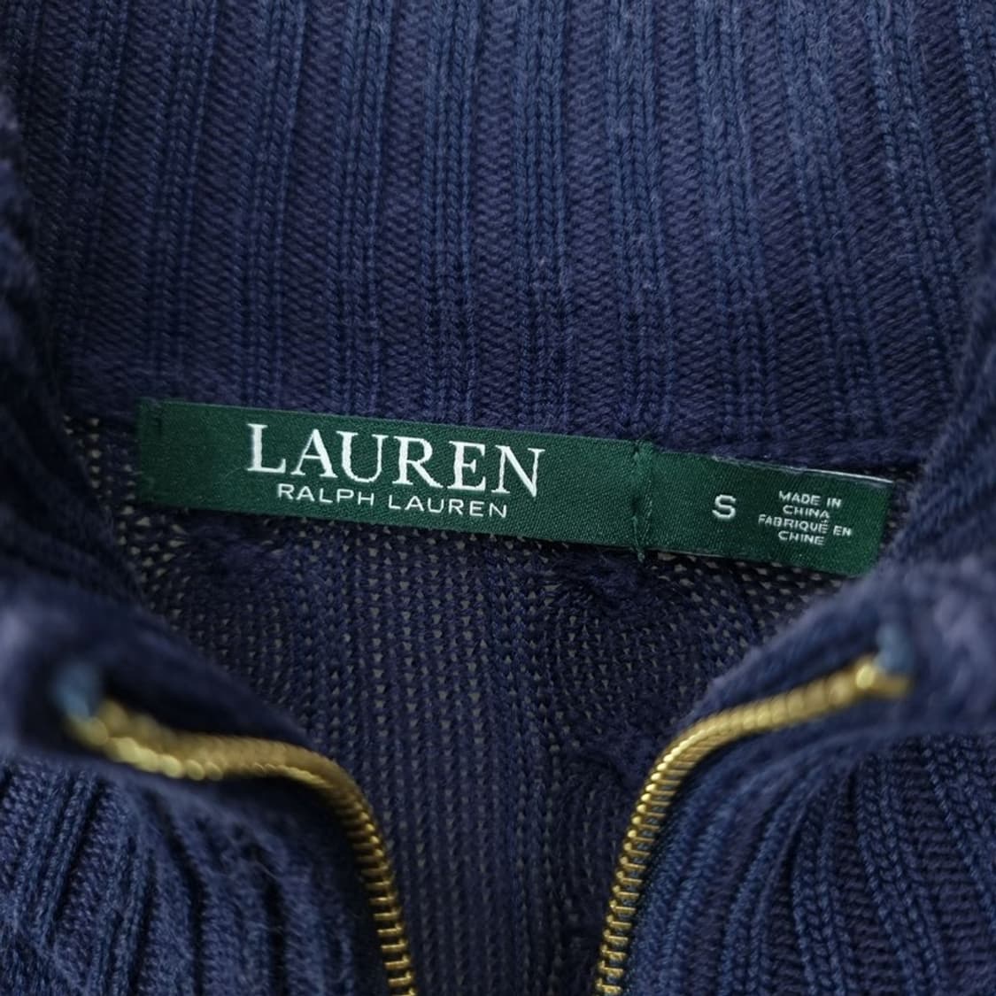 [폴로 랄프로렌] 로고 자수 니트 집업 가디건 네이비 M20131 상품이미지8