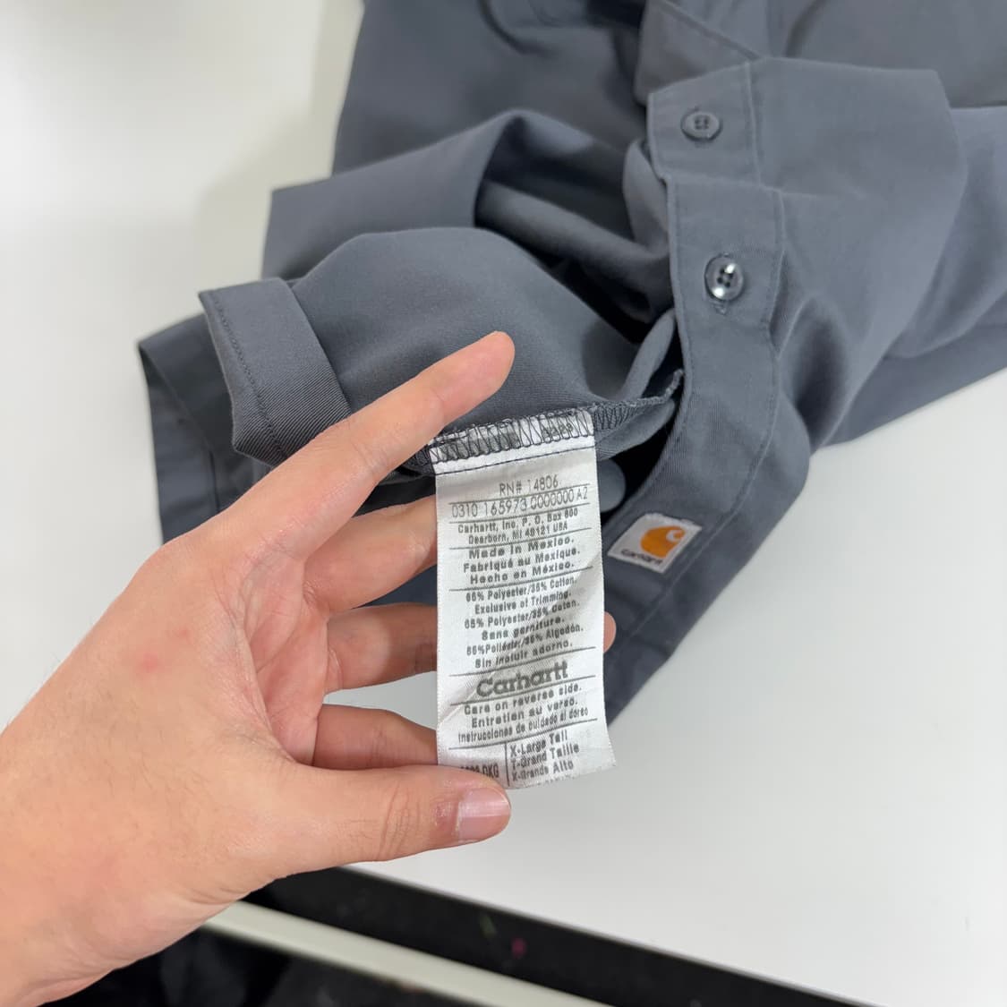 XL-XXL 칼하트 딥그린 오버핏 코튼 반팔셔츠 상품이미지5