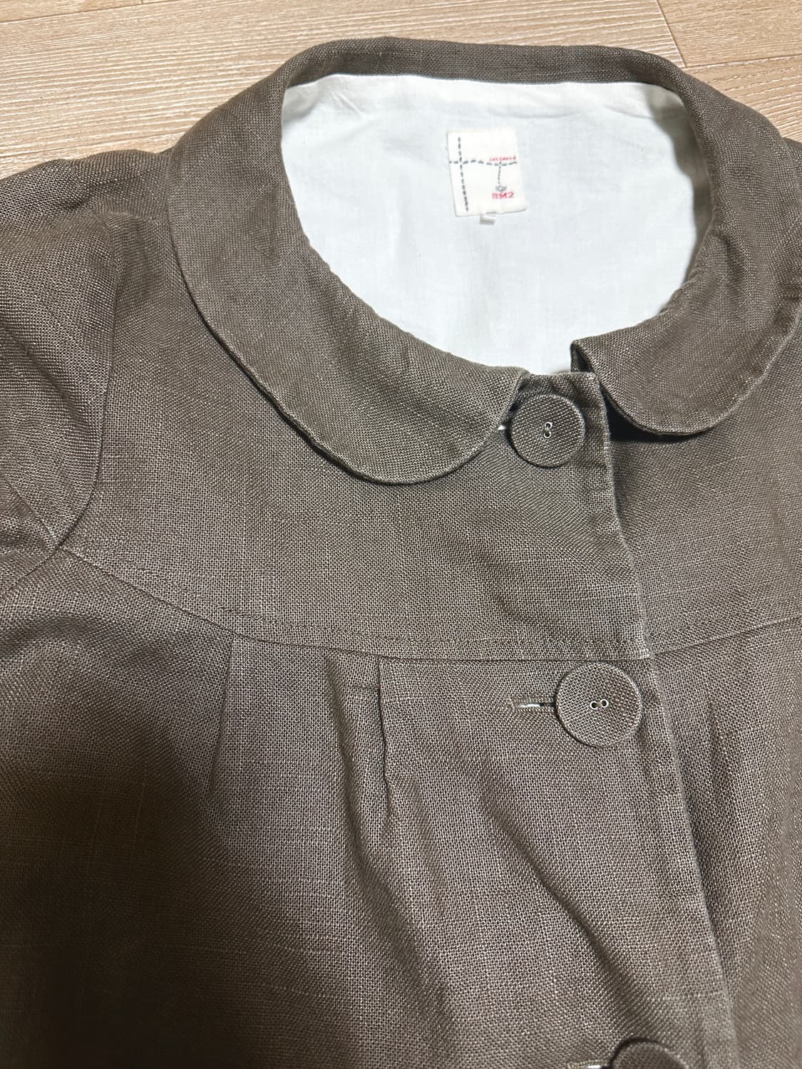 sm2 사만사모스 둥근 카라 핀턱 왕단추 자켓 모리 모리걸 사와코 상품이미지6