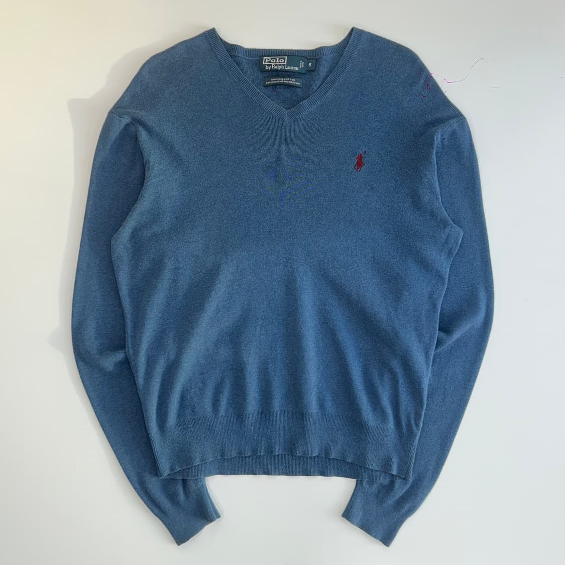 Polo 폴로 레드포니 블루 브이넥 니트 상품이미지3
