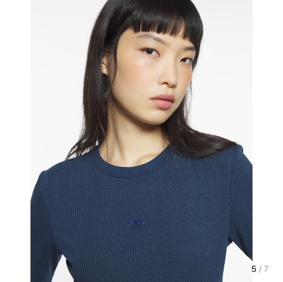 새상품)메종키츠네 베이비 폭스 리브 핏 티셔츠-xs 상품이미지2