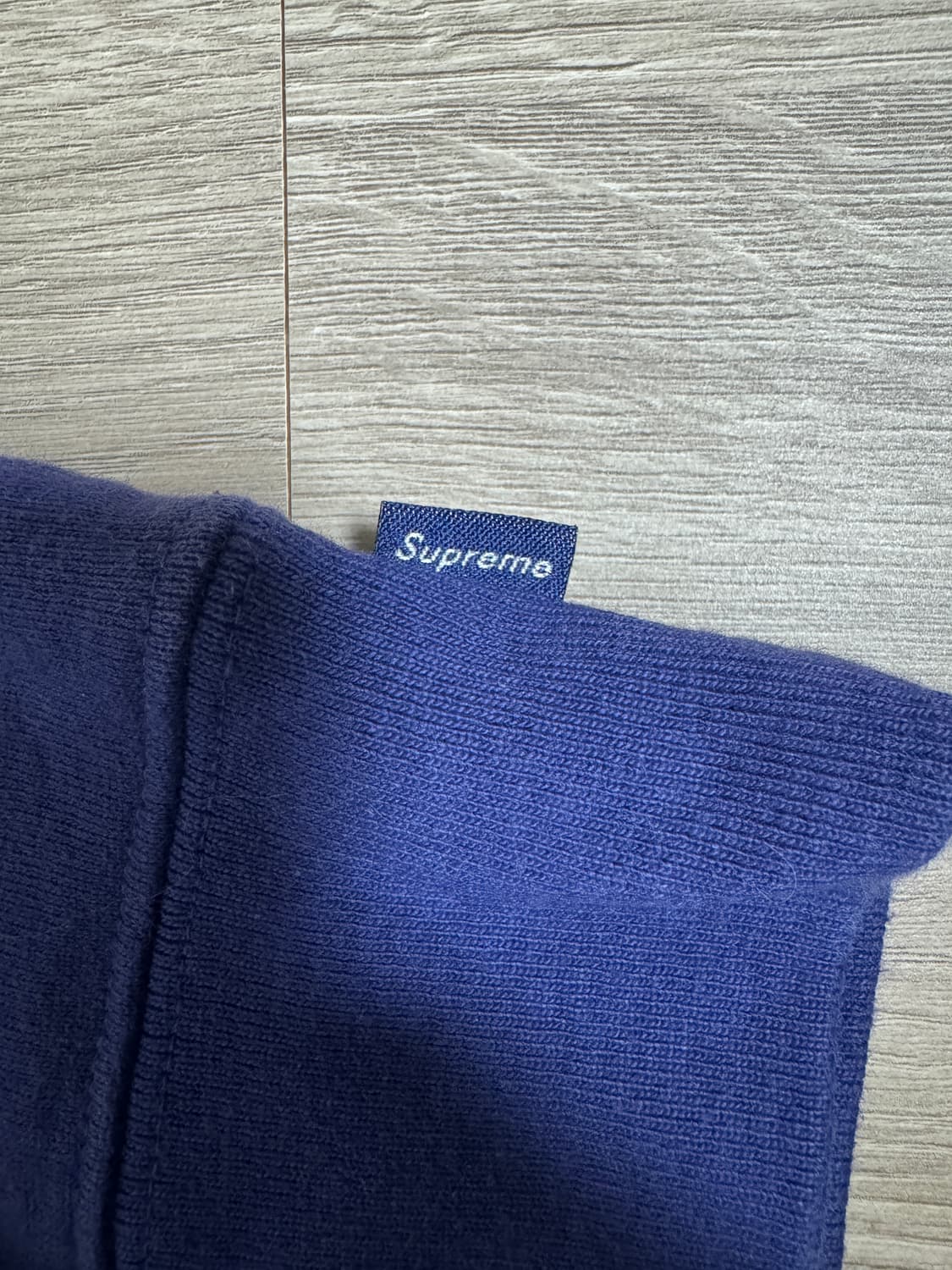 [M]슈프림 이스테블리시드 크루넥 워시드 네이비 상품이미지4