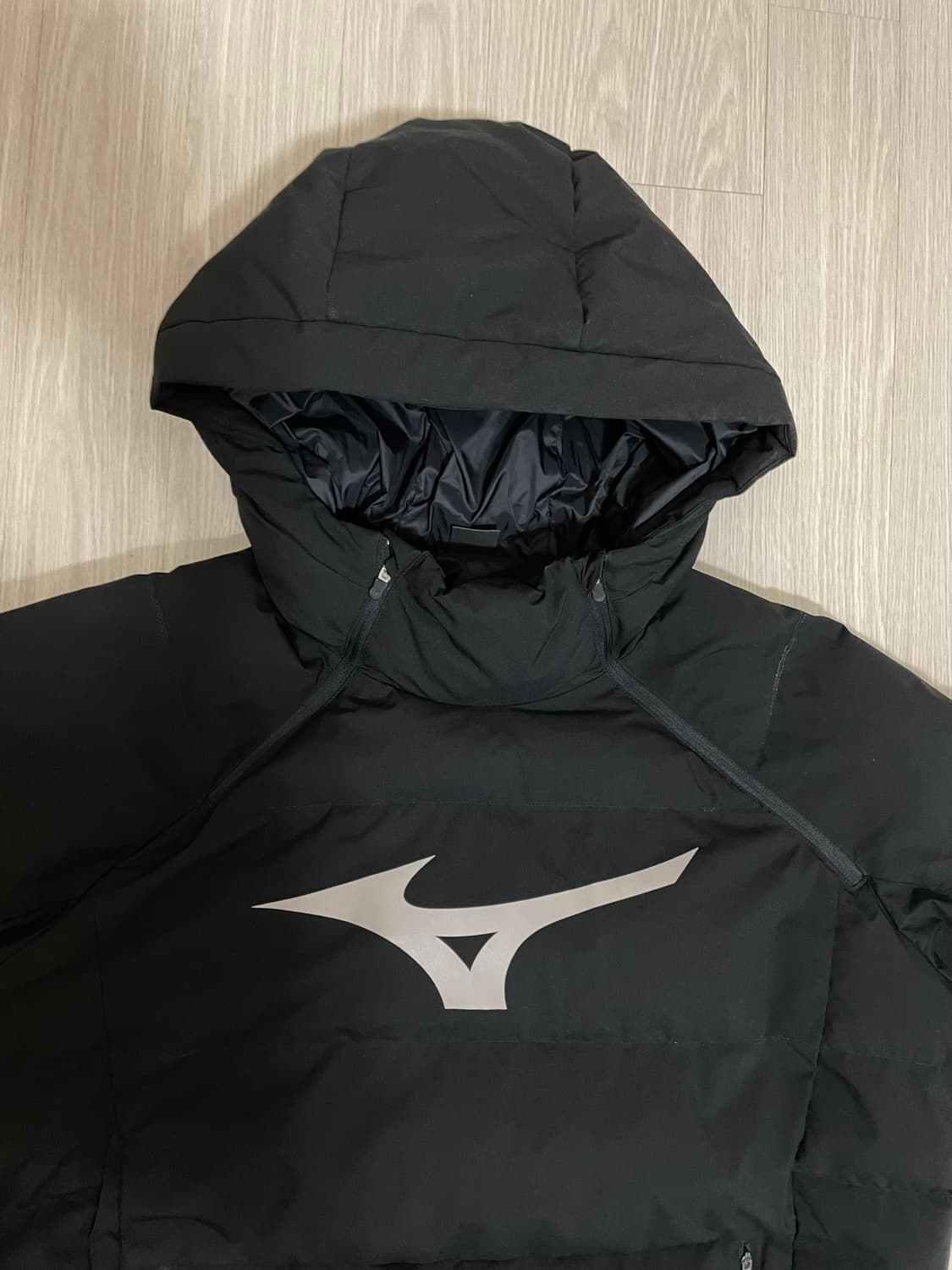 미즈노 MIZUNO 풀오버 패딩 아노락 블랙 상품이미지2