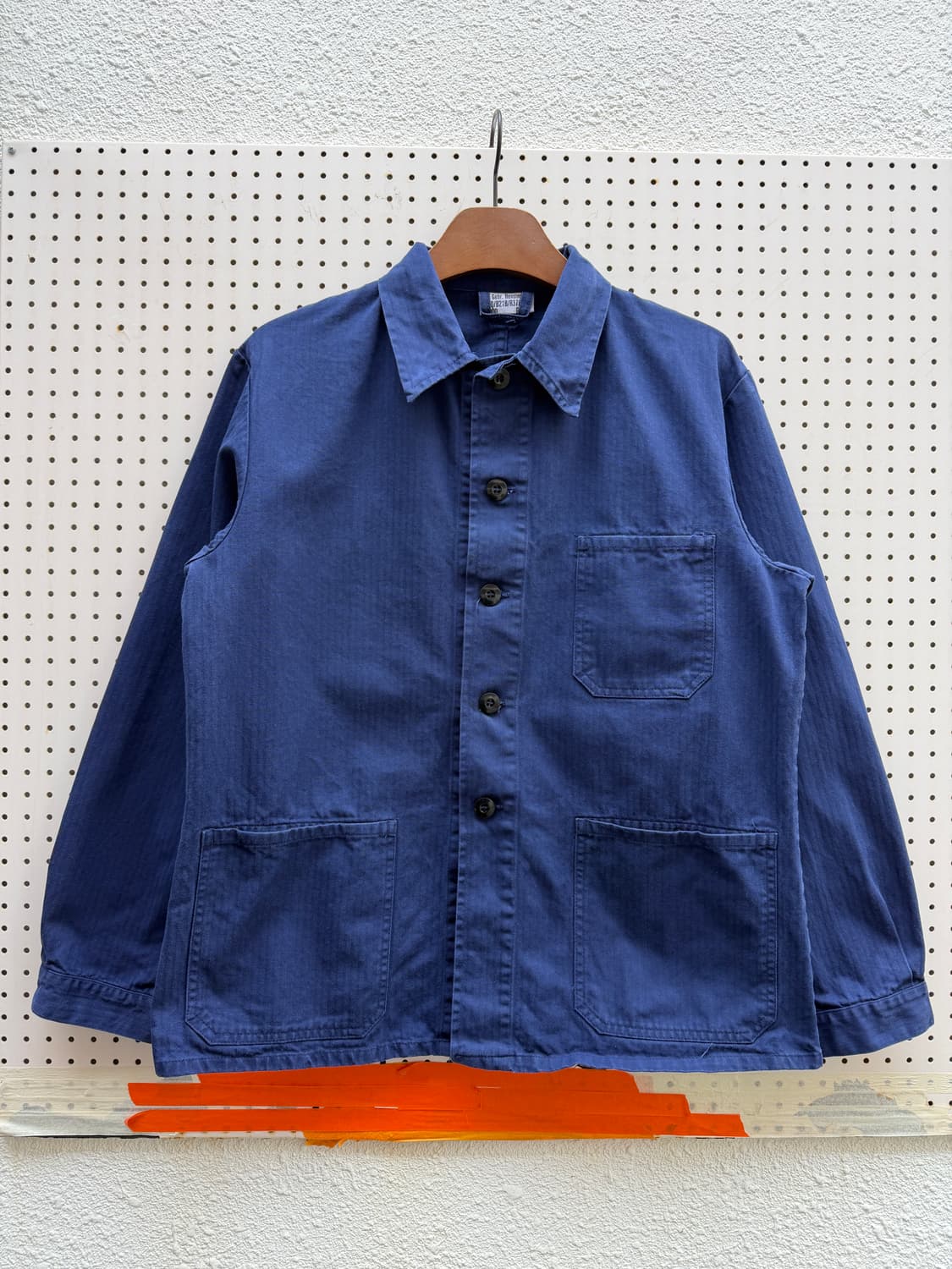 OLD VINTAGE PURPLE NAVY HBT 헤링본 프렌치워크자켓 상품이미지1