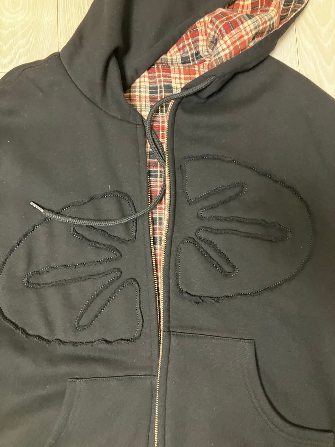 ERTR 체크 후드집업 L 상품이미지3