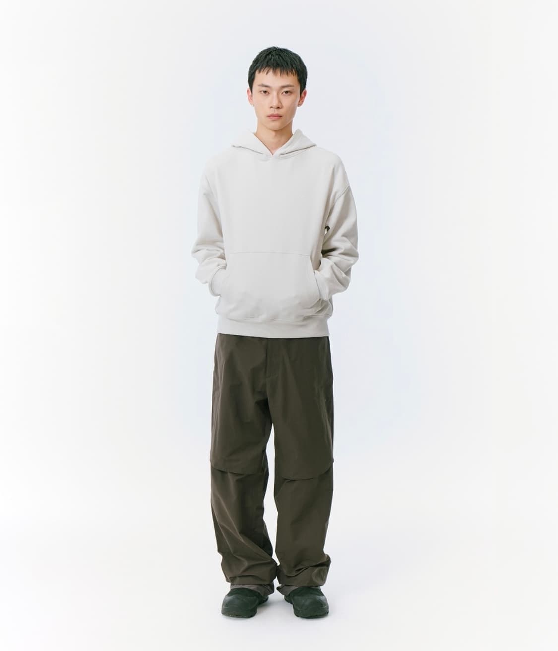 산산기어 로고 후디 라이트 그레이 상품이미지2