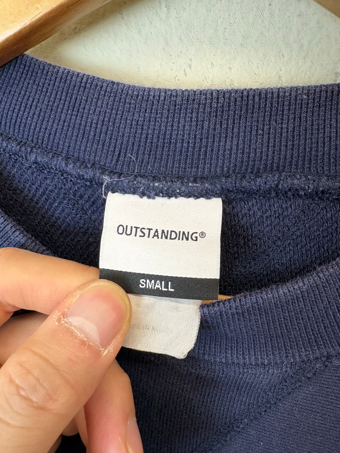 아웃스탠딩 헤비 스웻 맨투맨 네이비 상품이미지5