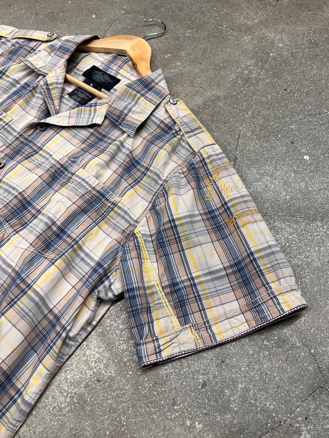 할리데이비슨 체크 반팔 셔츠 상품이미지3